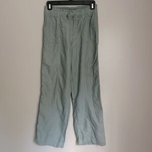 Abercrombie Girls Wide Leg Linen Blend Pants